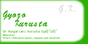 gyozo kurusta business card